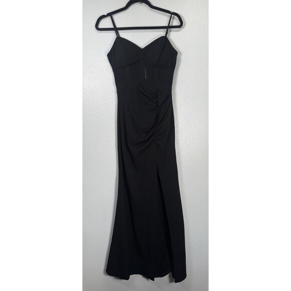 Windsor Women’s Size Small Formal Dress High Slit Black Strap Dress - Picture 1 of 16